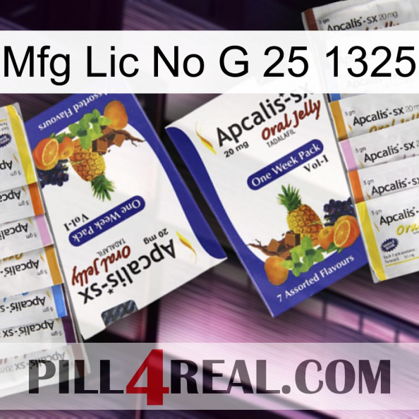 Mfg Lic No G 25 1325 12